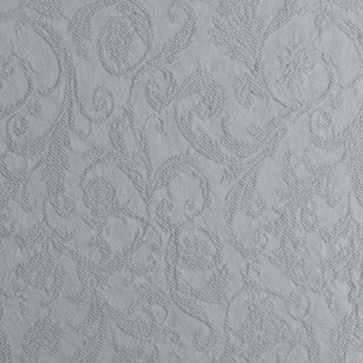 Cloud: A close up of Adele fabric in cloud, a soft, subtle sky blue-grey.