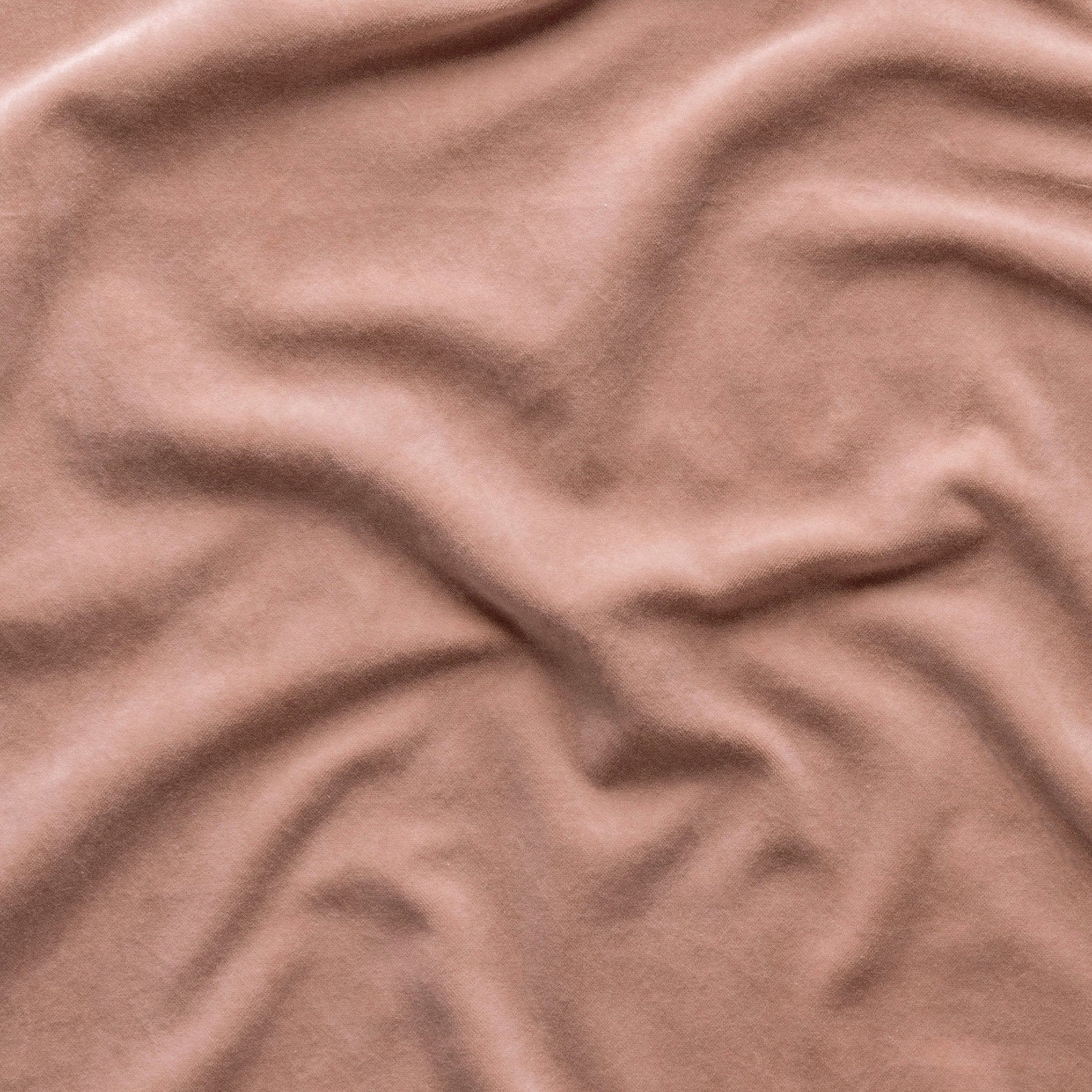 Rouge: A close up of cotton velvet in rouge, a mid-tone blush pink.