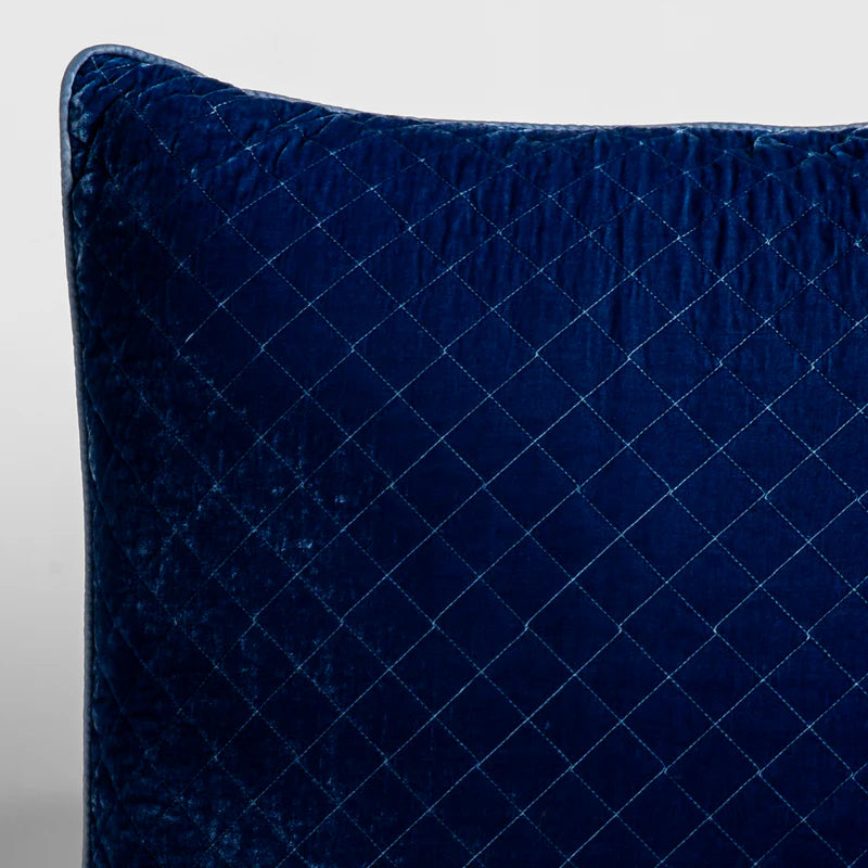 Silk Velvet Quilted Throw Pillow