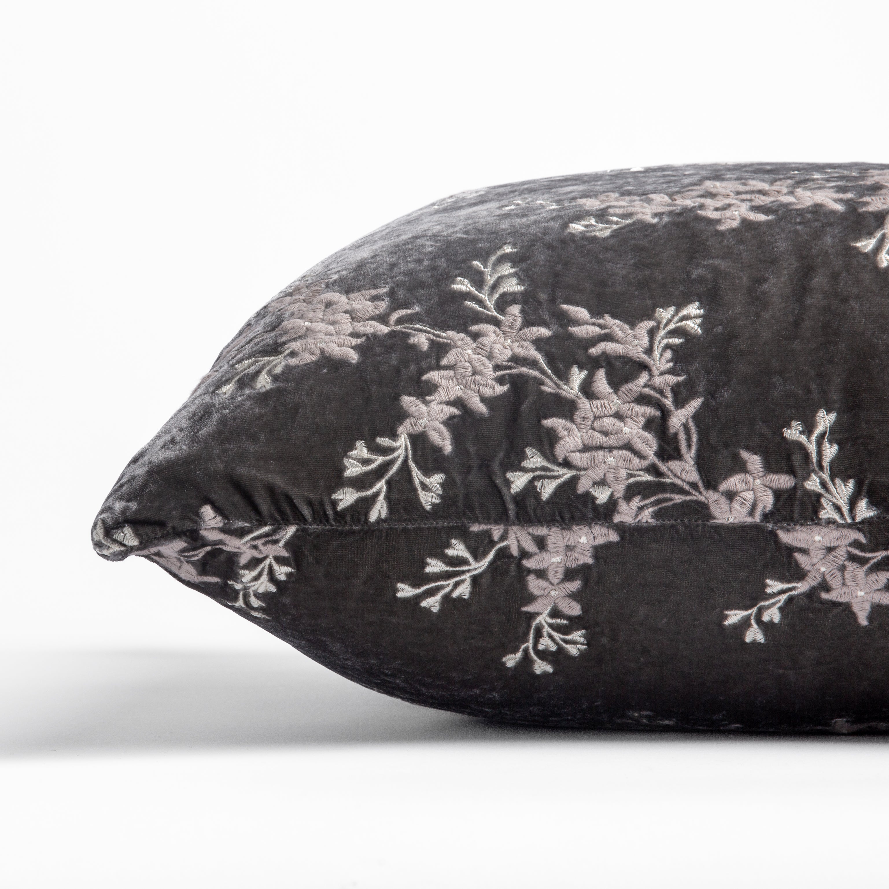 Fog: side view of pillow showing front and back, straight on against a white background.