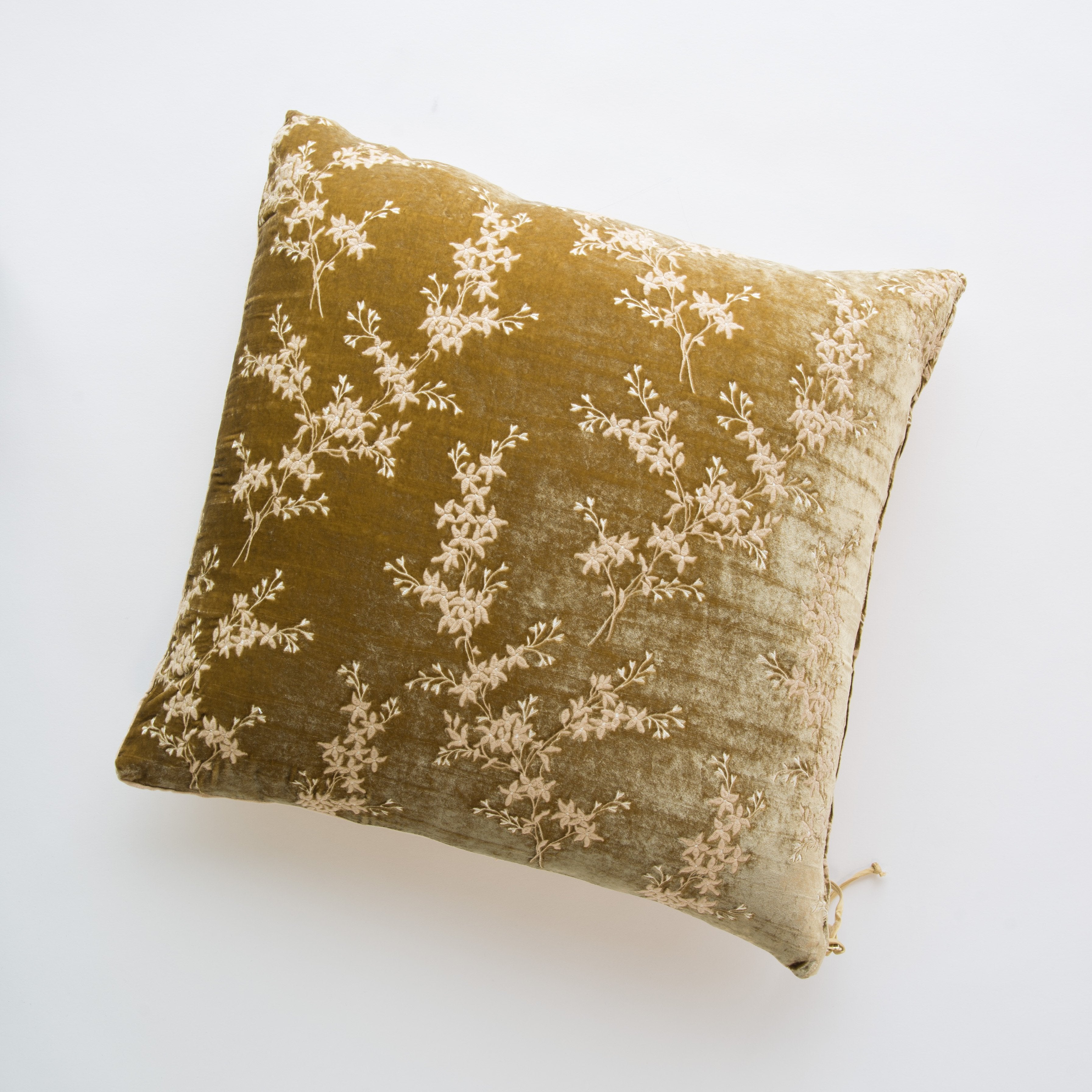 Honeycomb: pillow against a plain background - overhead view.