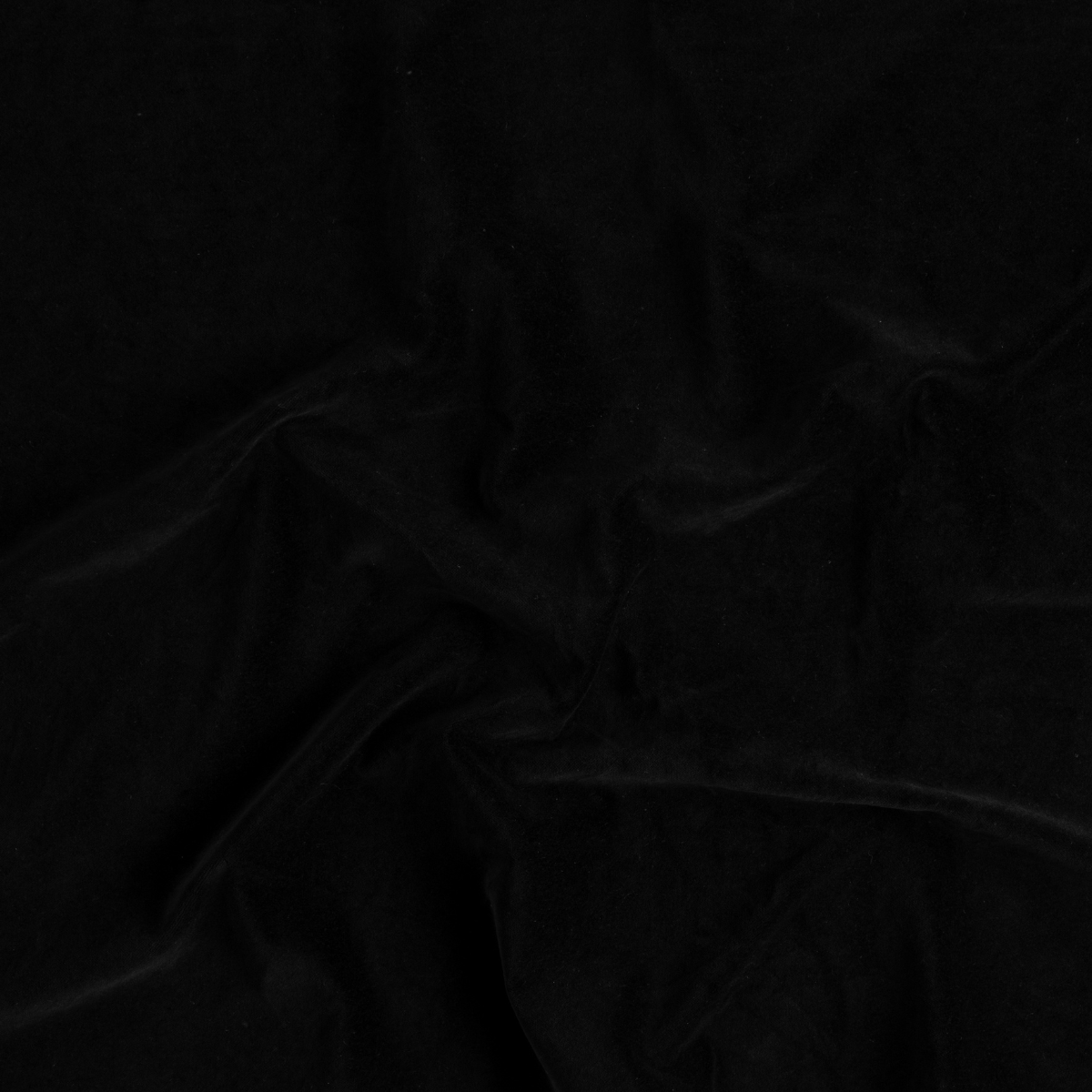 Corvino: A close up of cotton velvet fabric in Corvino, a black tone