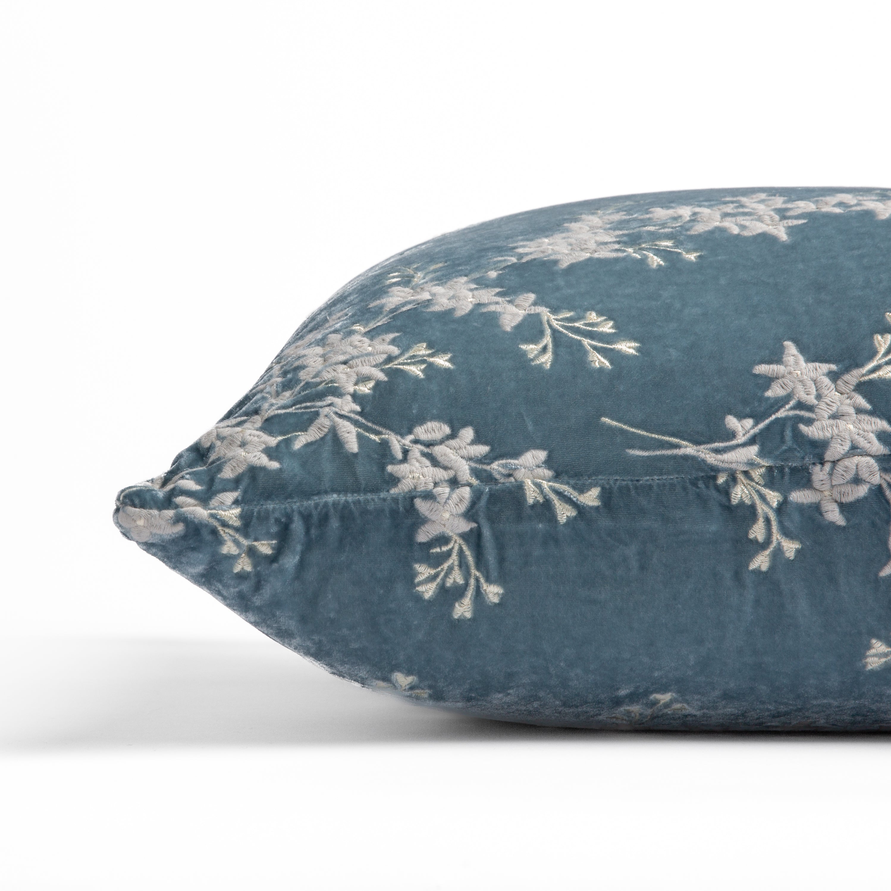 Cloud: side view of pillow showing front and back, straight on against a white background.